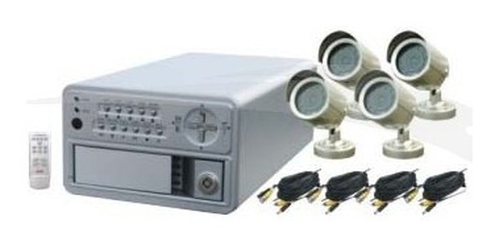 KIT DVR 4CH+4 CAMERA JOUR&NUIT DIGITAL REF: LS-8004SK