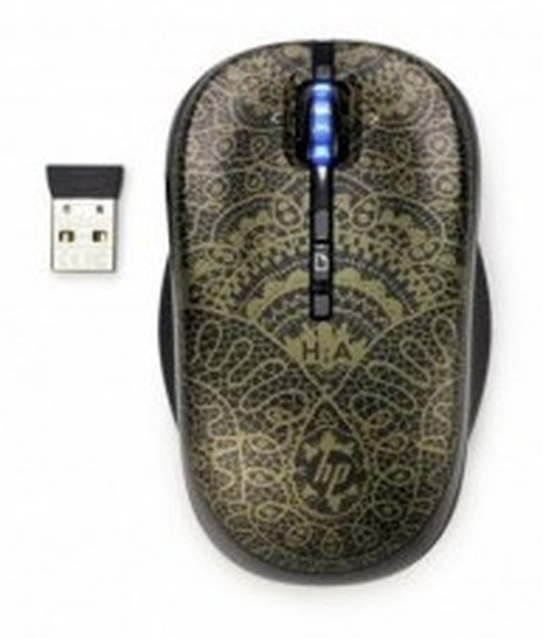 Souris optique mobile sans fil HP 2,4 GHz (édition spéciale Alexandre Hercovitch) (H2P31AA)