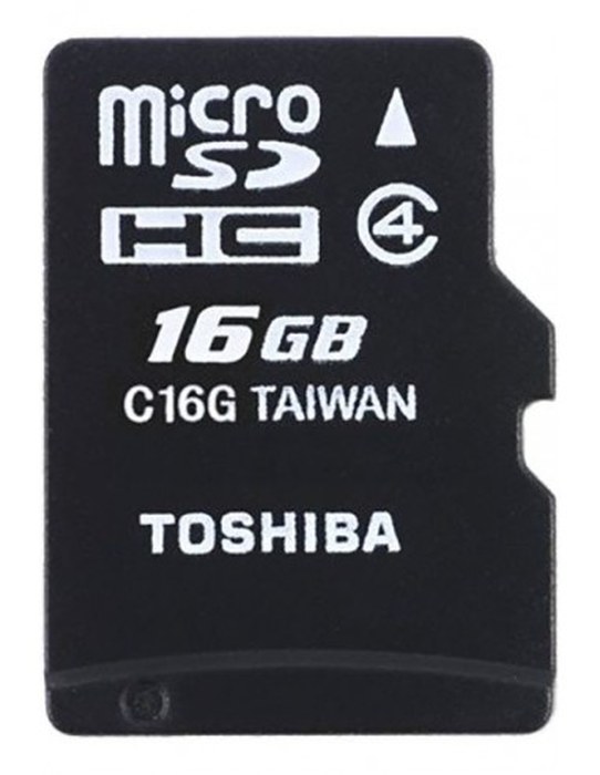 Carte Mémoire TOSHIBA M102 /16 Go /Classe 4 /Noir + Adaptateur