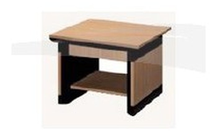 TABLE BASSE 600W*600D*450H Zebra Oak