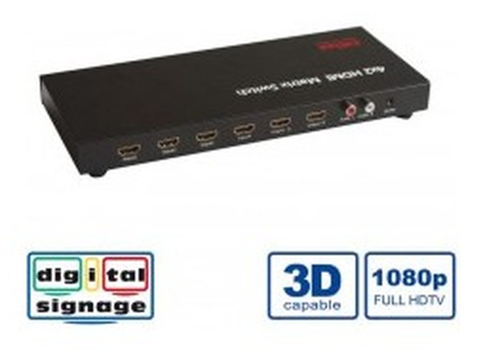 ROLINE 14013567 Switch Matrix HDMI, 4 x 4 avec télécommande