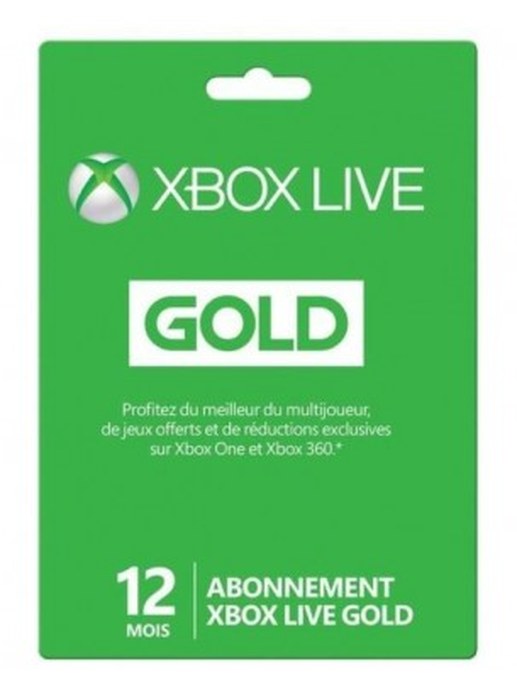 Carte Live Xbox 360 Gold 12 Mois