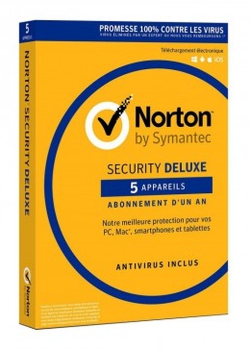 Norton Security Deluxe - 1 An - 5 appareils (A143821)