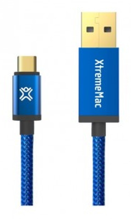 Câble USB-A XtremeMac Reversible à USB-C - 1,2 m - Bleu (XCL-UCA-23)
