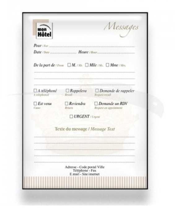 BLOC MESSAGE - LOT DE 5 BLOC