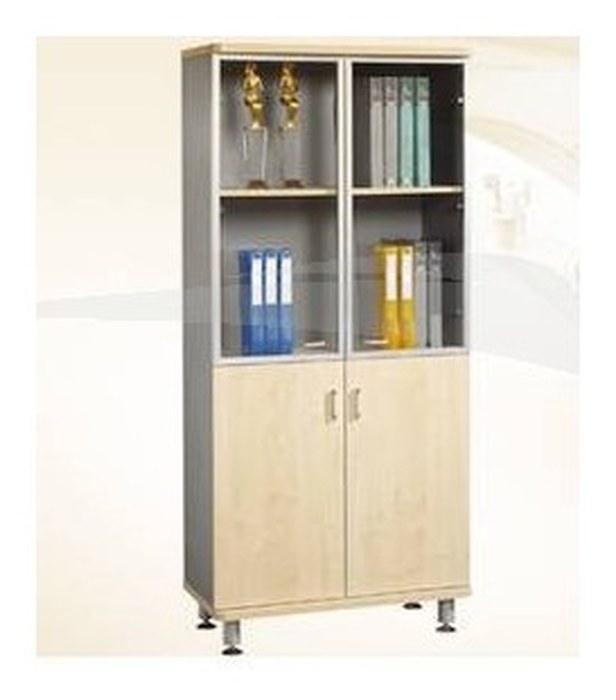 MEUBLE DE RANGEMENT - EN BOIS + PORTES VITRÉES