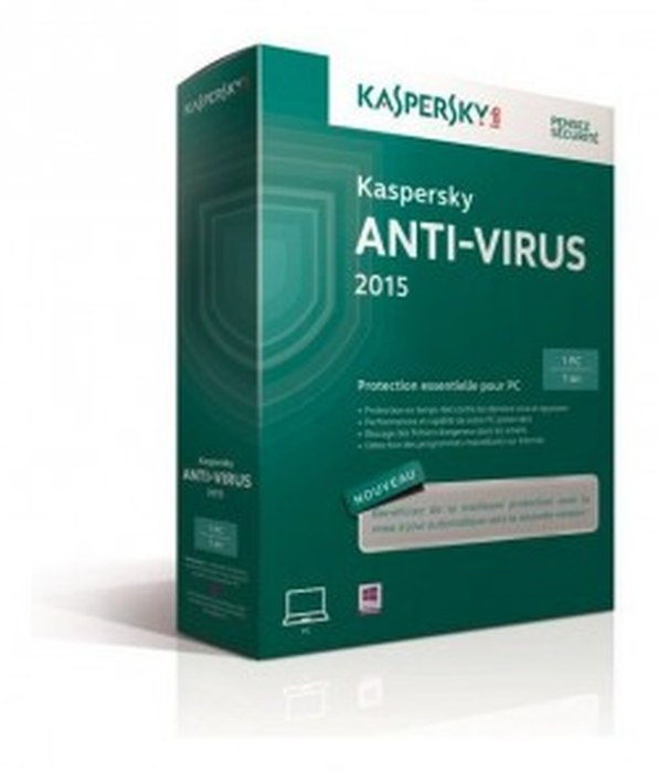 KASPERSKY Antivirus 2015 3 Postes / 1 an