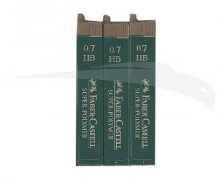 ETUIS MINES HB 0.7MM - FABER CASTELL - Lot de 3 étuis de 12 mines
