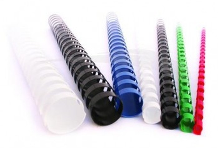 50 Baguettes spirales plastic pour reliure A4 AMER 28 mm