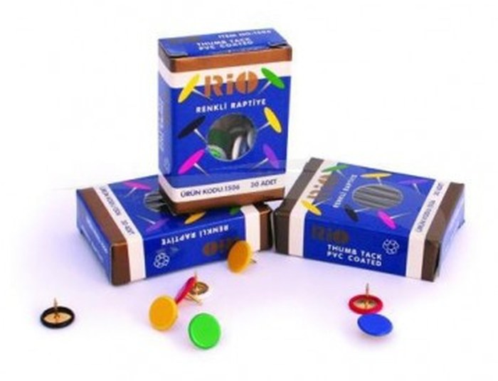 PUNAISES PLASTIFIÉES - RIO - LOT DE 10 BOITES
