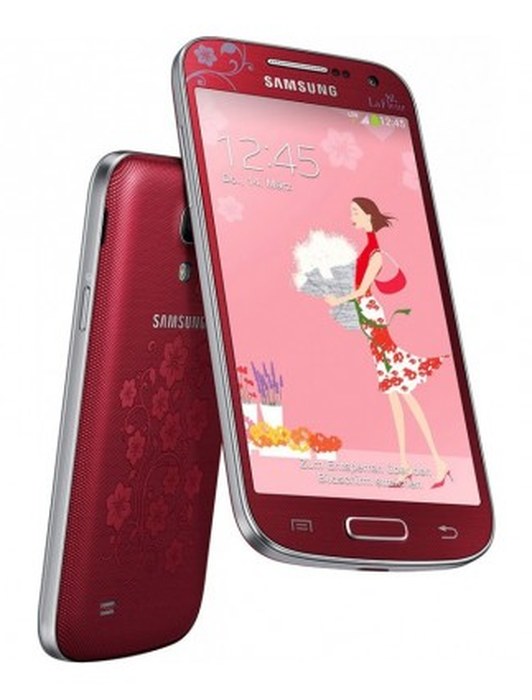Smartphone SAMSUNG Galaxy S4 Mini - Fleur edition + Pack de 2 étuis orange & vert Offerts