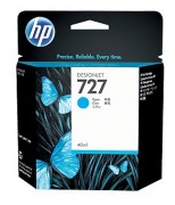 Cartouche d'encre cyan HP 727 Designjet - 40 ml (B3P13A)