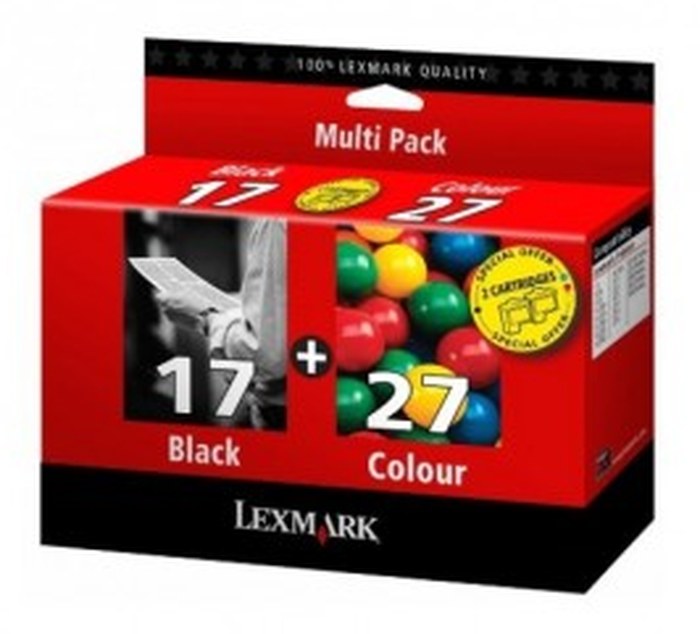 N°17, N°27 Bi-pack Cartouches d'encre (noir + couleur)
