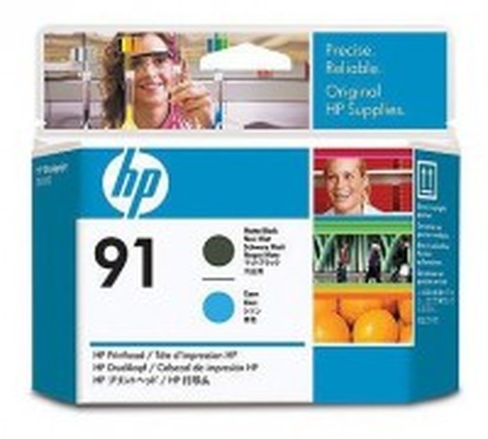 HP 91 Matte noir and Cyan tete d'impression (C9460A)