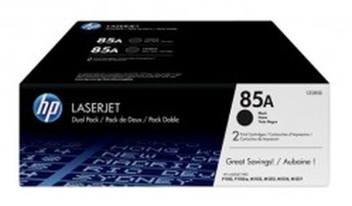 Cartouches de toner noir HP LaserJet 85A (lot de 2)(CE285AD)