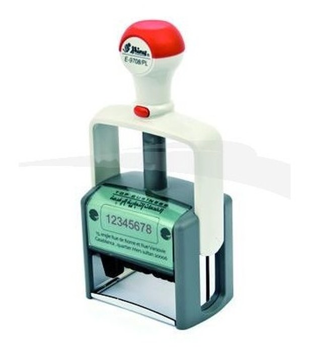 Numéroteur automatique Shiny Pro E-9708/PL format empreinte 68 mm x 47 mm 8 chiffres 5 mm