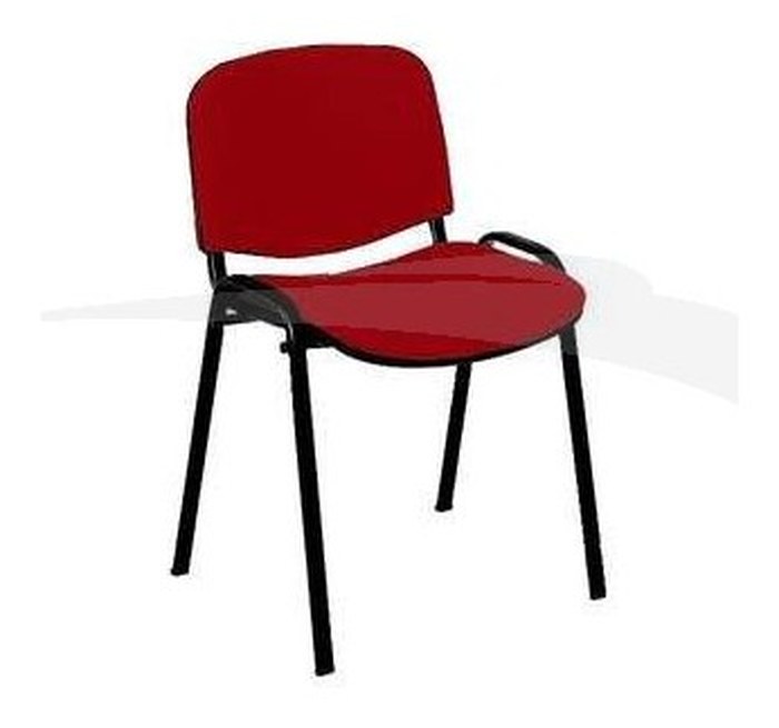 Chaise visiteur en tissu Bordeau