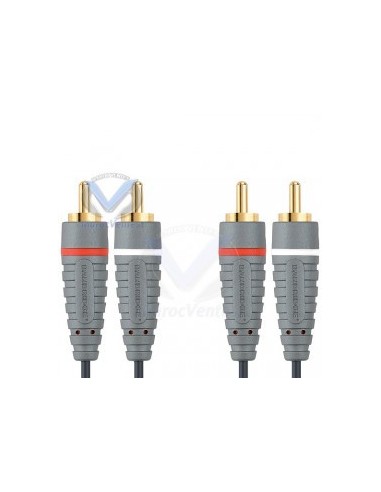 BE BLUE STEREO AUDIO CABLE 2X RCA M - 2X RCA M 5M