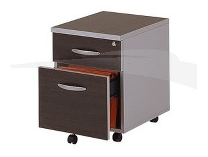 CAISSON SUSPENDU 2 tiroirs W36*D36.5*H29CM \" MFC WENGE