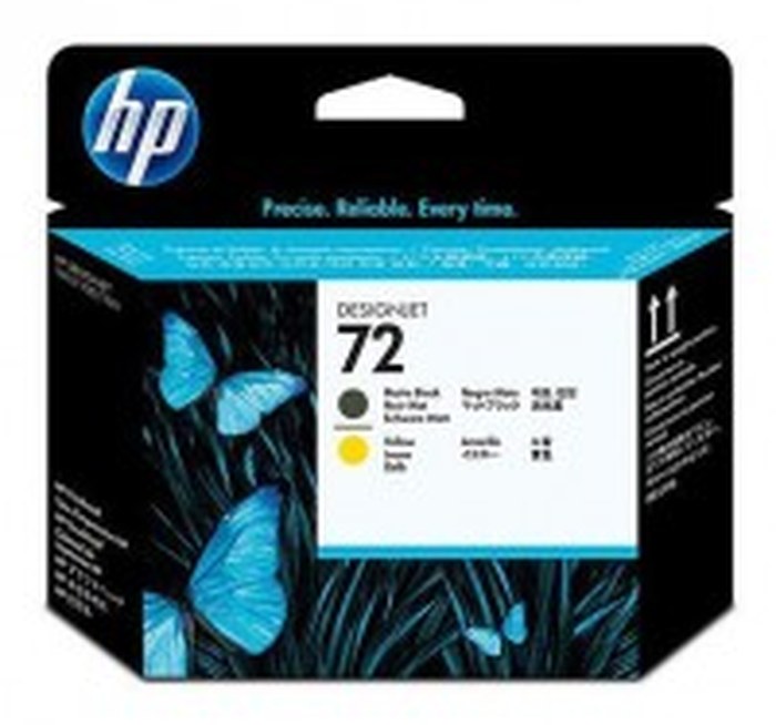 Têtes d'impression noir mat et jaune HP 72 (C9384A)