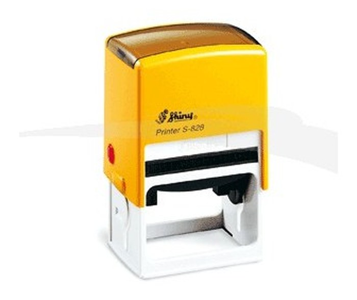 Cachet personnalisable Shiny Printer S-828 format empreinte 56 mm x 33 mm 7 lignes