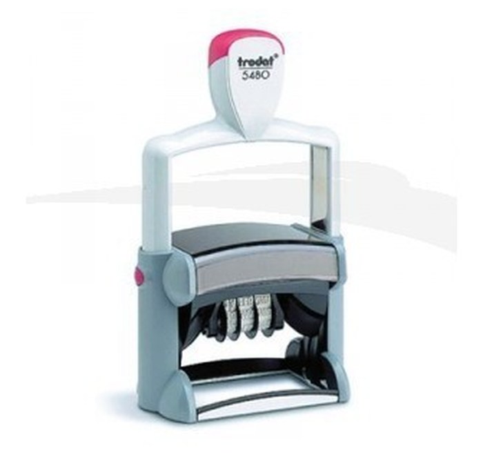 Dateur TRODAT Métal Line 5480 Format empreinte 68mm x 47 mm 8 lignes