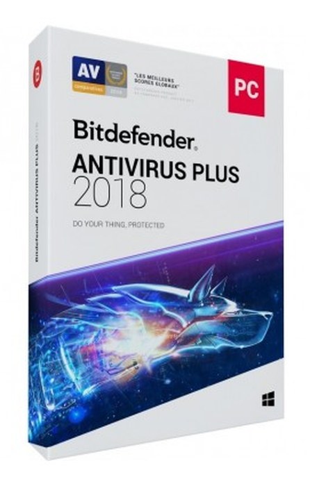 Bitdefender Antivirus Plus 2018 1 AN 3 PC