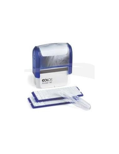 Kit cachet à faire soi même COLOP Printer 40/2 format empreinte 23 mm x 59 mm 6 lignes
