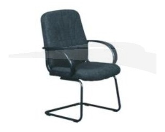 Fauteuil visiteur en tissu NOIR NF-511VN