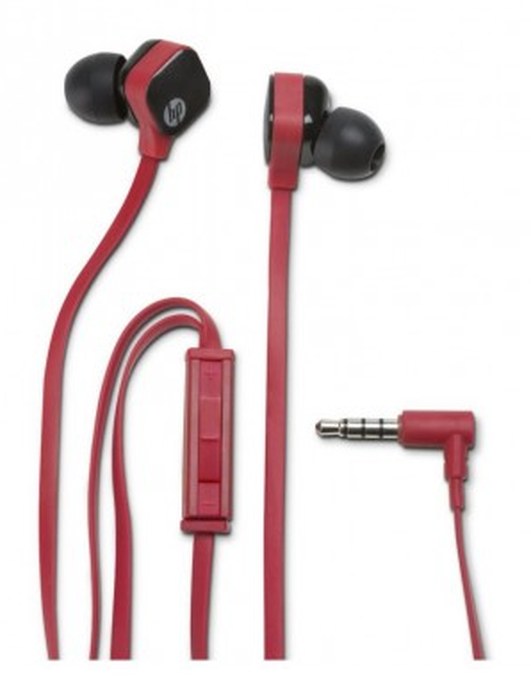 Écouteurs stéréo intra-auriculaire HP H2310 rouges/noires - Jack 3.5 mm (J8H45AA)