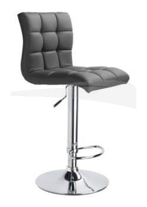 Tabouret FLORENCE en PU & chrome NOIR