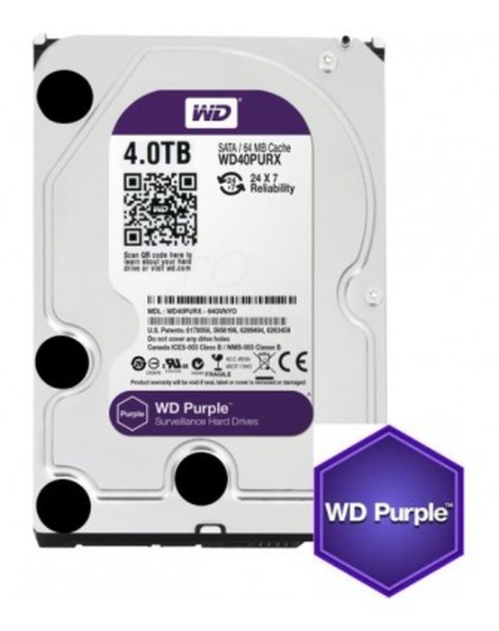 DISQUE DUR WD Purple Videosurveillance 4 To SATA 6Gb/s