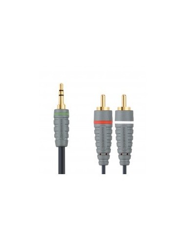 BE BLUE PORTABLE AUDIO CABLE 3.5MM M - 2X RCA M 2M