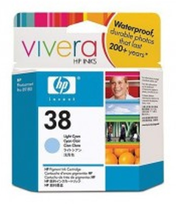 HP 38 Light Cyan Pigment Cartouche (C9418A)