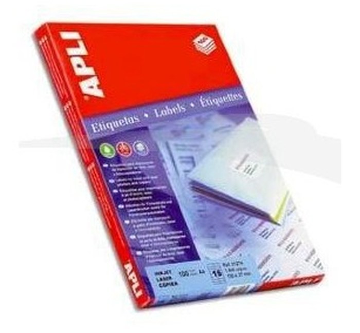 Etiquettes adhesives mixtes APLI 100 feuilles A4 (Divers formats au choix)