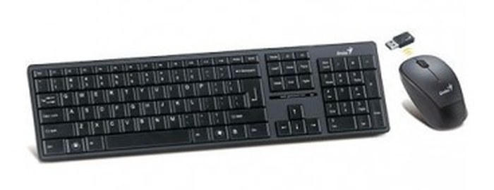 Clavier Souris GENIUS Slimstar 8000 /Sans Fil /USB /Noir