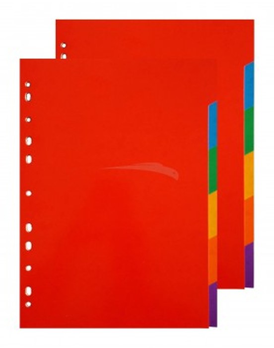 INTERCALAIRES - CARTE LUSTRÉE - LOT DE 10 JEUX DE 06 INTERCALAIRES - FORMAT 29,7 * 21 cm (A4)