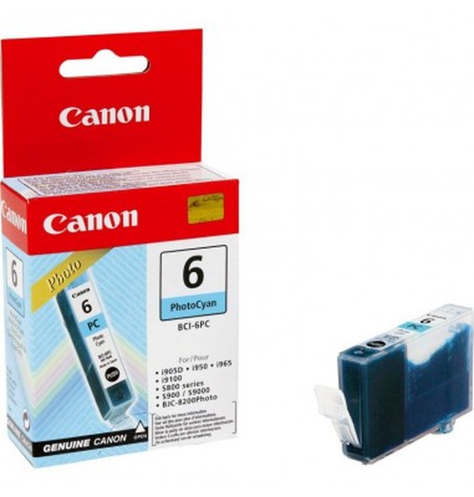 Cartouche d'encre d'origine Photo Cyan Canon BCI-6PC