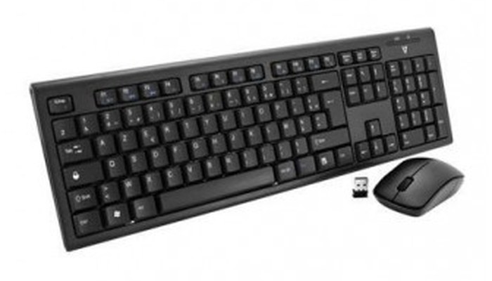 Clavier et Souris Combo V7 /Noir /Sans Fil /USB