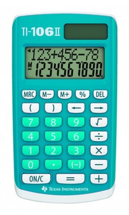Calculatrice 4 opérations TI-106 II - Bleu