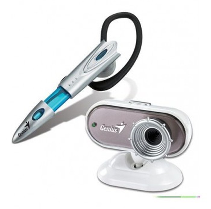 Web Cam GENIUS /Eye 310 /Ordinateur Bureau /Blanc /Casque Micro
