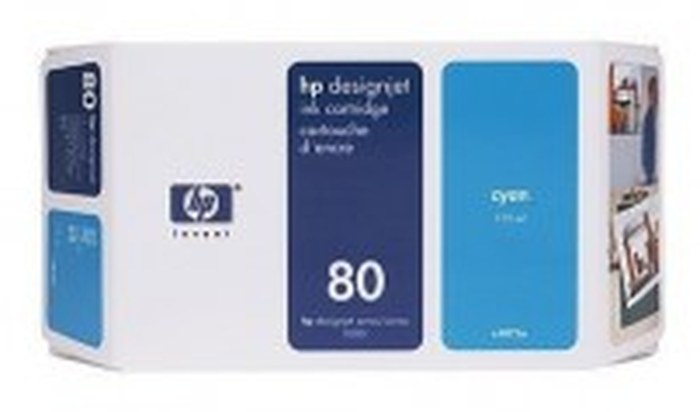Cartouche d'encre cyan HP 80/175 ml (C4872A)