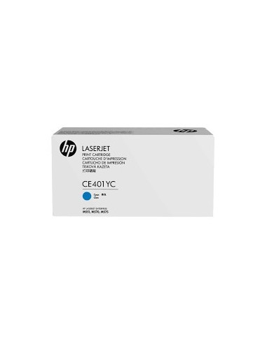 HP CE401YC Cyan Optimized Contract Original LaserJet Toner Cartridge