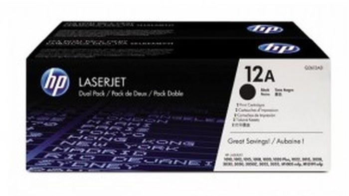 TONER HP LaserJet Q2612A Dual Pack Noir
