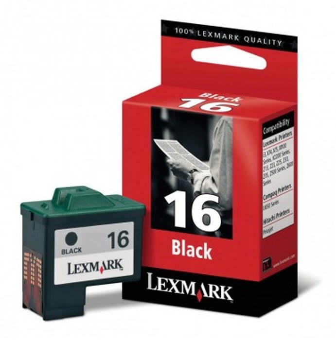 Cartouche d'encre Lexmark noir N 16 (10N0016E)