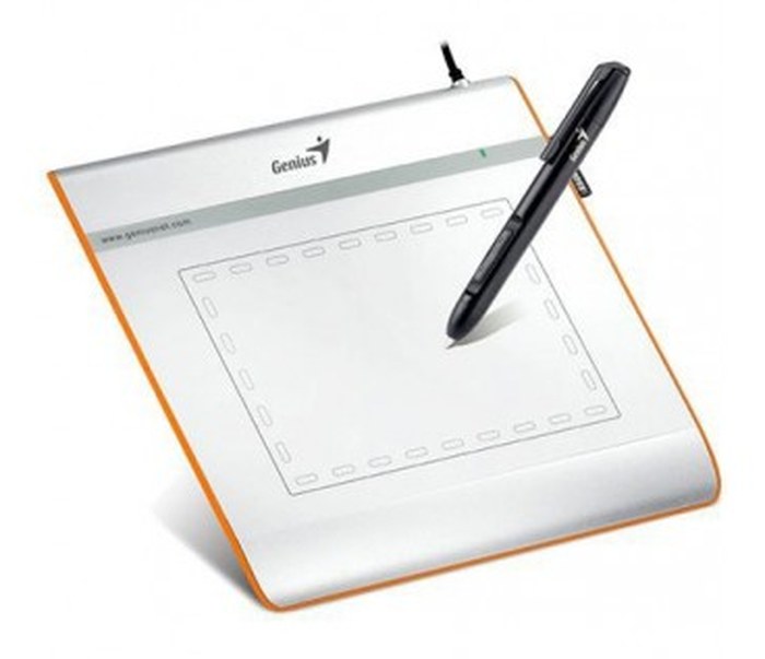 Tablette graphique GENIUS /EasyPen i-405X /4Poucex5.5Pouce /2540 lpi /100 rps /USB /Stylet sans fil /1024 /Blanc