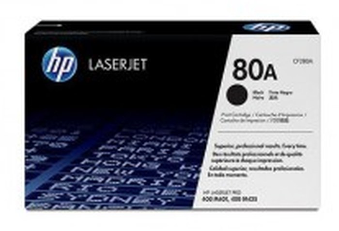 Cartouche de toner noir LaserJet HP 80A (CF280A)