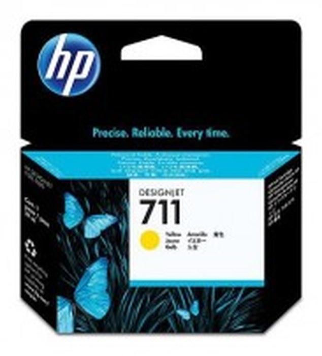 Cartouche d'encre jaune 29 ml HP 711 (CZ132A)