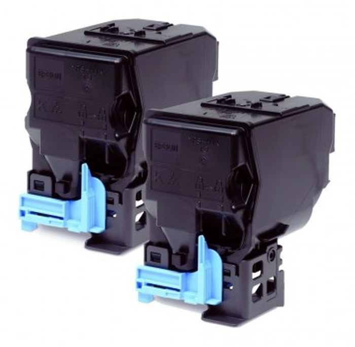 Epson Pack 2 Toners noir Séries AcuLaser C3900N/CX37DN (2x60 (C13S050594)