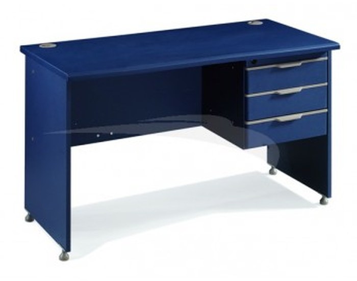 Bureau avec 3 tiroirs / à serure, 120 x 70 x 76 cm